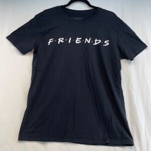 FRIENDS Graphic Logo T-shirt Black Unisex Size Large